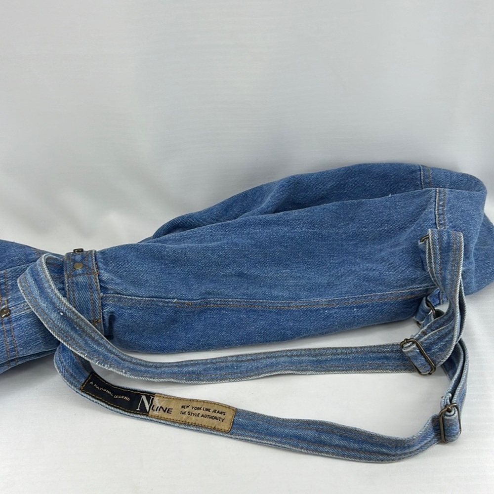 NY NEW YORK LINE x VINTAGE 90s Denim Rucksack Backpack